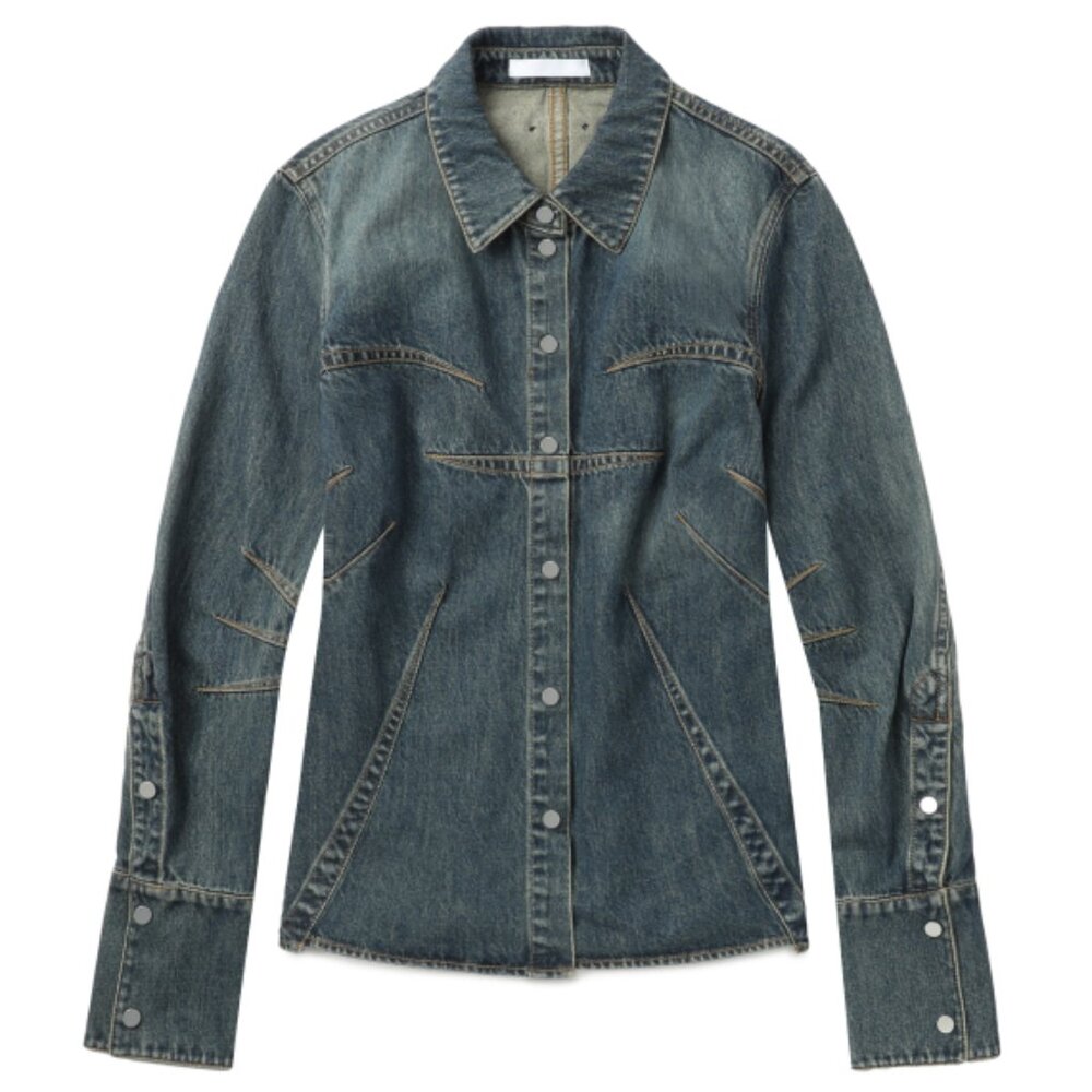 HELMUT LANG ! Denim Bustier Shirt ( US/4) - Picture 3 of 13